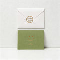 Vintage Gold Foil Flocked Paper Greeting Card Sets with Envelope & Seal, 6 Assorted Designs
