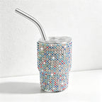 CouldNook 3oz Rhinestone Shot Glasses-Stainless Steel Vacuum Insulated Tumbler with Straw