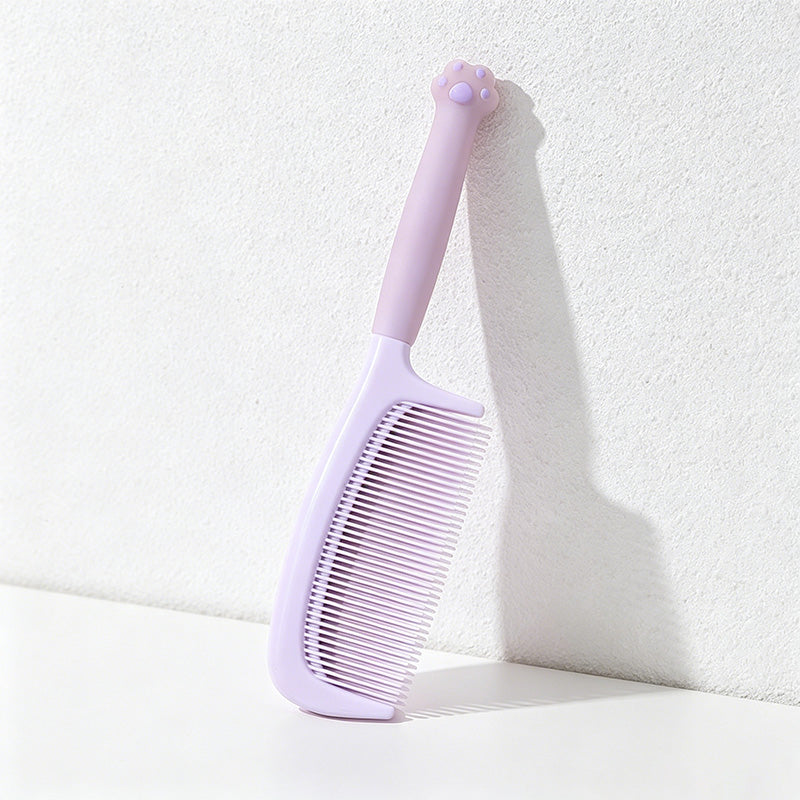 CouldNook Adorable Cat Paw Flat Comb - Kawaii Pastel Styling Comb