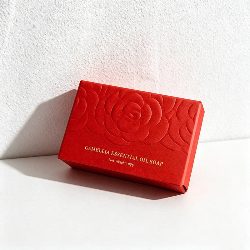 CouldNook Luxury Embossed Camellia Essential Oil Soap - Premium Gift Bar