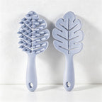 Leaf-Shaped TPR Shampoo Brush, Long Handle Scalp Massage Detangling Brush for Wet Hair