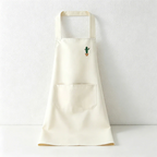 Solid Color with Printed Pattern Backband Apron - PVC Waterproof Kitchen Apron