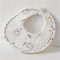 CouldNook Premium Muslin Cotton Baby Bib - Reversible 6-Layer Round Drool Apron(set of 10)