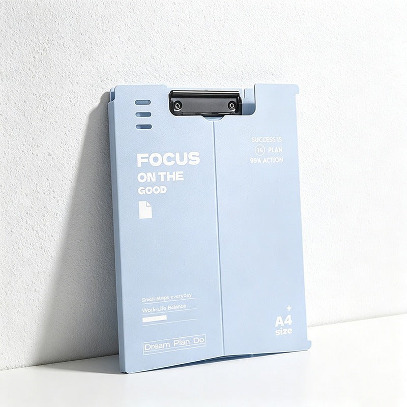 CouldNook Foldable A4 Clipboard Folder - Aesthetic Typography Stand-Up Writing Pad