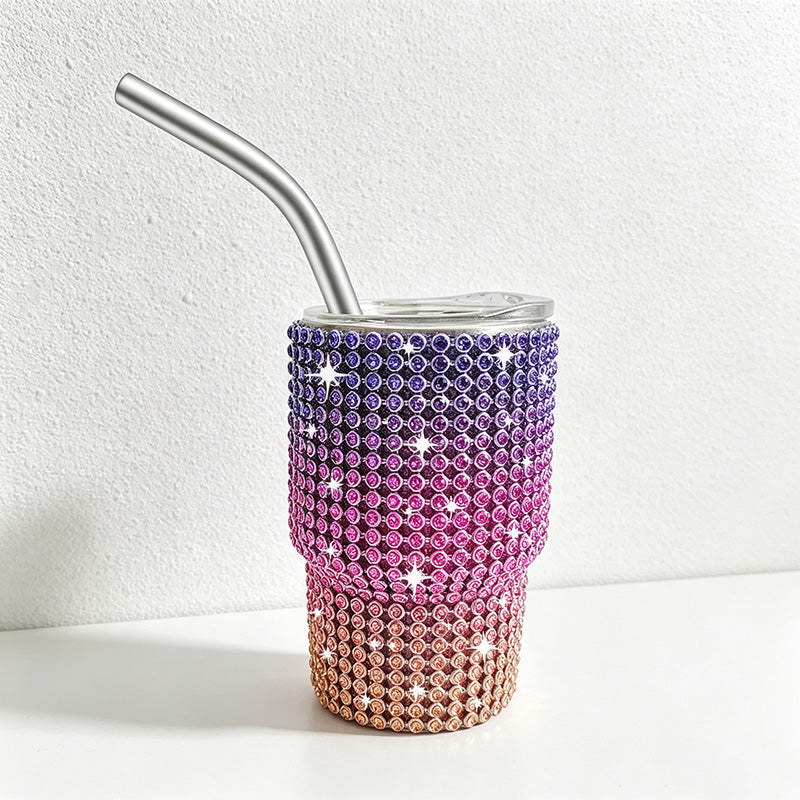 CouldNook 3oz Rhinestone Shot Glasses-Stainless Steel Vacuum Insulated Tumbler with Straw