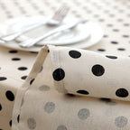 Modern Polka Dot Tablecloth - Minimalist Cotton-Blend Fabric for Home & Events