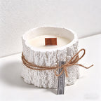 CouldNook Mini Tree Stump Scented Candle - Rustic Bark Wooden Wick Decor