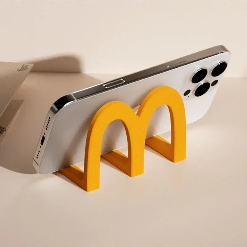 CouldNook Cute M-Shape Phone Stand - Creative Golden Arches Desk Holder
