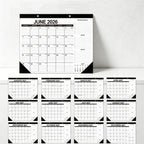 English 2026-2027 Wall Calendar - Floral Art Monthly Planner