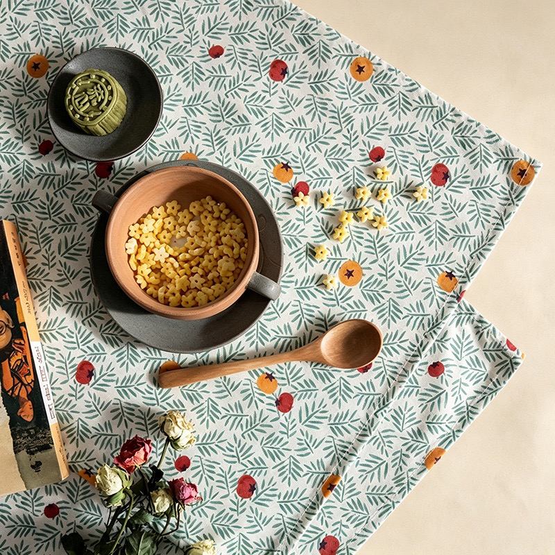 CouldNook Persimmon Print Napkin - Japanese Style Tea Towel & Placemat
