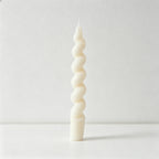 Twisted Spiral Taper Candles - Long Stem Decorative Dinner Candles