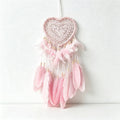 CouldNook Dreamcatcher-Handmade Crochet Heart Shaped Feather Dream Catcher Wall Hanging