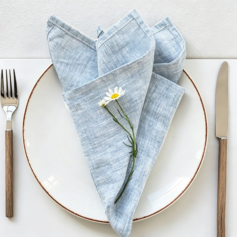 CouldNook Pure Linen Napkin - Premium Rustic Tea Towel (Small)