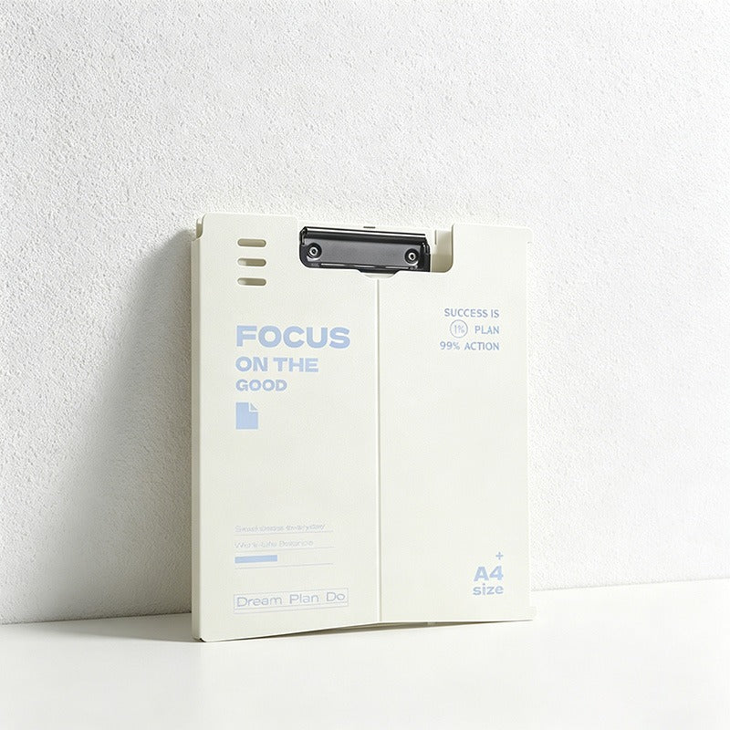 CouldNook Foldable A4 Clipboard Folder - Aesthetic Typography Stand-Up Writing Pad