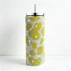 CouldNook 20oz Rhinestone Tumbler-Stainless Steel Vacuum Insulated Straight Body Tumbler with Straw