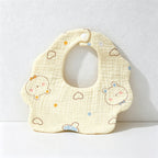 CouldNook Premium Muslin Cotton Baby Bib - Reversible 6-Layer Petal Drool Apron（Set of 10）