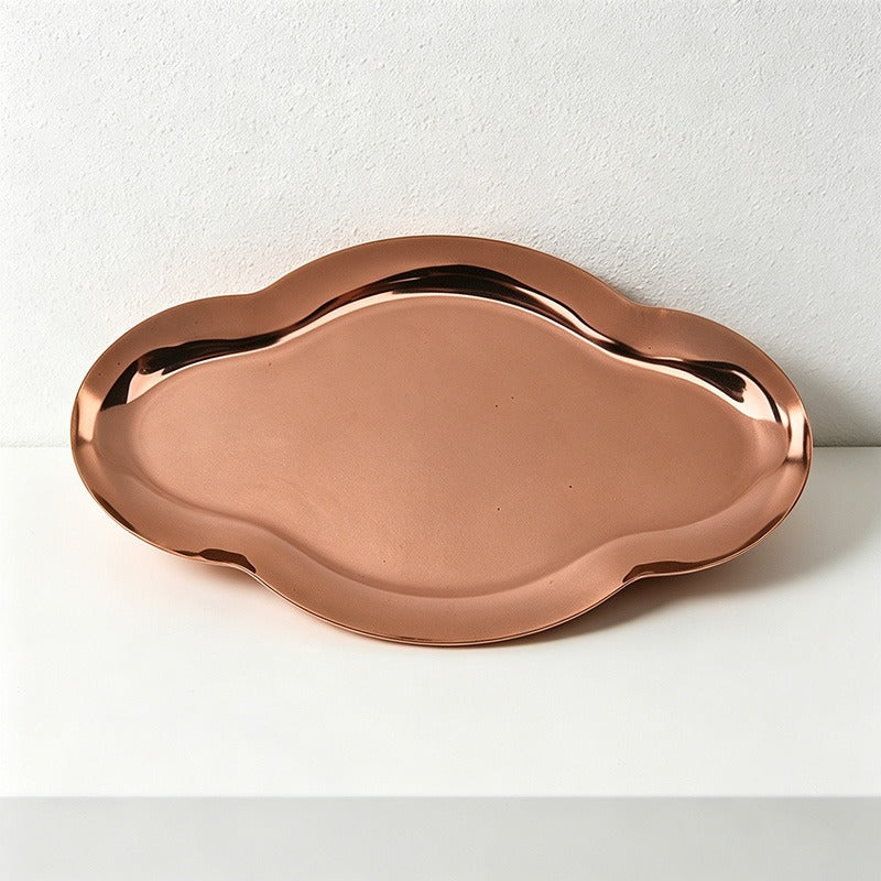 Cloud Shape Stainless Steel Plates - Irregular Cosmetic Tray Jewelry Dish
