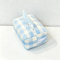 Checkered Fabric Tissue Box - Car & Home Napkin Holder