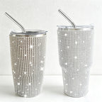 CouldNook 20/30oz Rhinestone Tumbler-Stainless Steel Vacuum Insulated Ice Tumbler with Straw