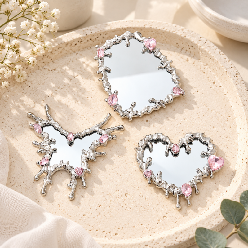 CouldNook Decorative Mirror Accessory - Sculpted Outlines And Ornamental Border Designs