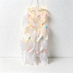 CouldNook Dreamcatcher-Cute Pom Pom Feather Dream Catcher Wind Chime Hanging Decor