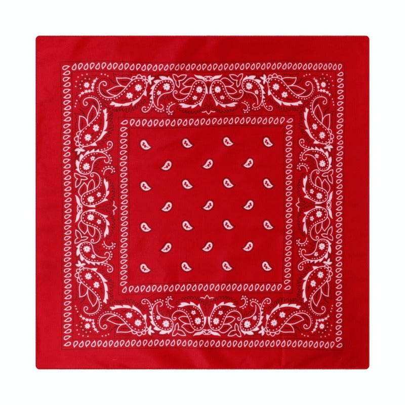 Paisley Print Culinary Bandanas - Polyester Square Headscarf(Set of 10)