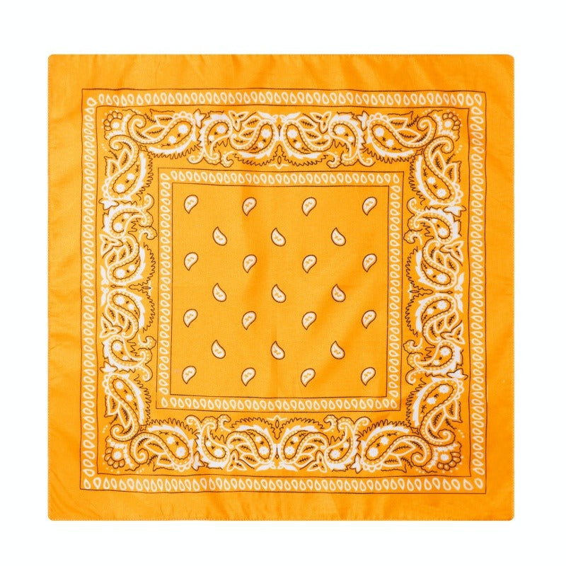 Paisley Print Culinary Bandanas - Polyester Square Headscarf(Set of 10)
