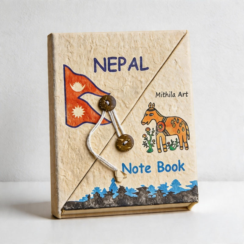 CouldNook Vintage Nepal Handmade Straw Paper Notebook