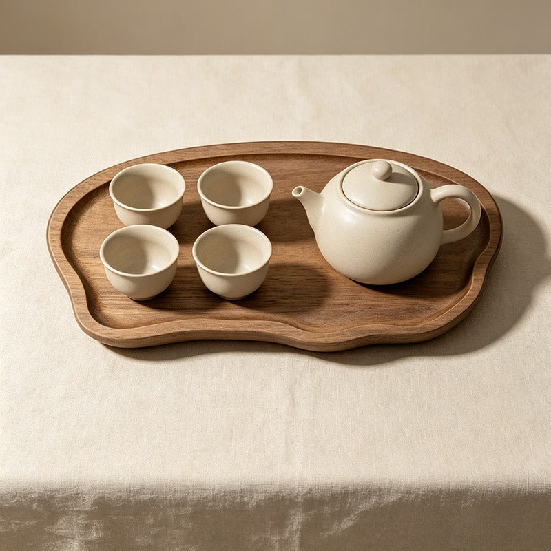 Acacia Wood Cloud Shaped Serving Plates - 2 Sizes for Tea, Snacks & Stylish Display