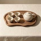 Acacia Wood Cloud Shaped Serving Plates - 2 Sizes for Tea, Snacks & Stylish Display