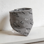 CouldNook Premium Cotton Baby Bandana Bibs - Typography Dog Soft Series (5-Pack)