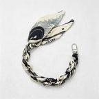 CouldNook Silver Monochrome Phone Wrist Strap - Scarf Link Loop