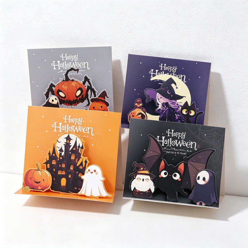 CouldNook Halloween Pop-Up Greeting Card - Four Scene Set