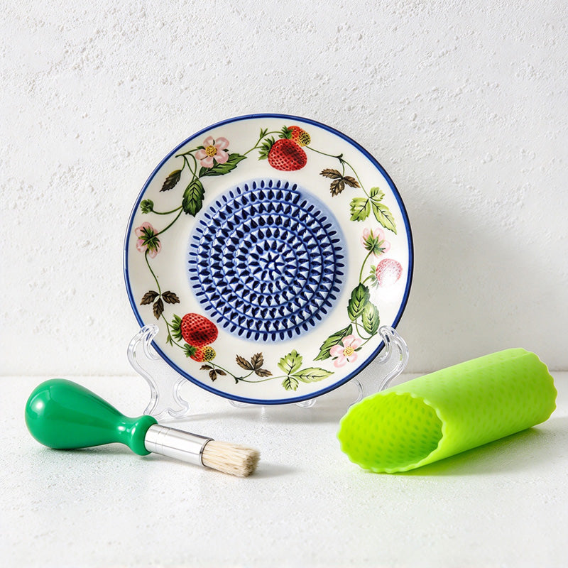 CouldNook Ceramic Grater Plate Set - Fruit Rim