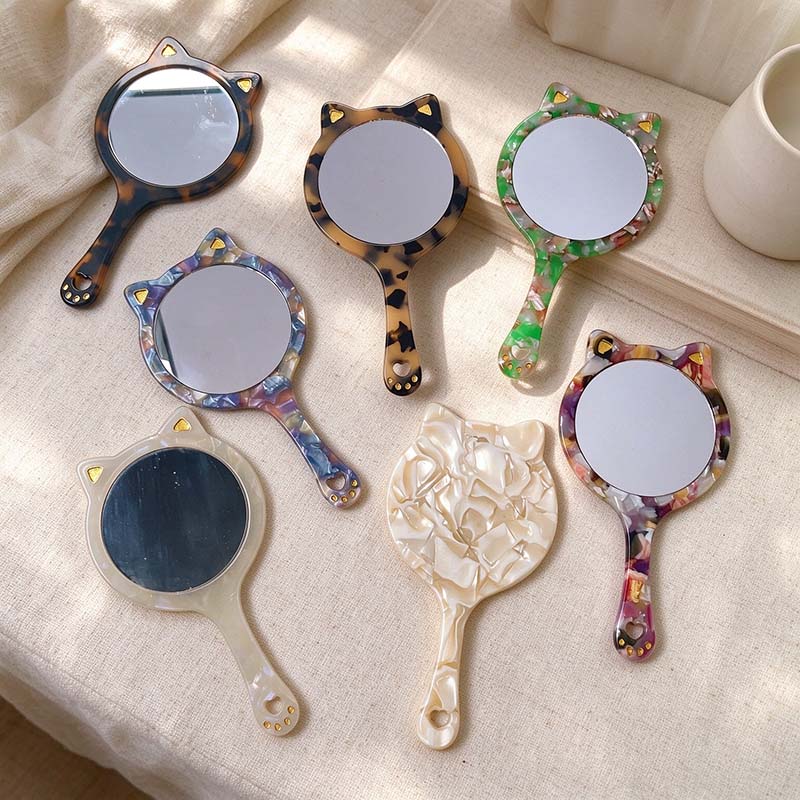 CouldNook Cat Ear Hand Mirror - Paw Detail Handle
