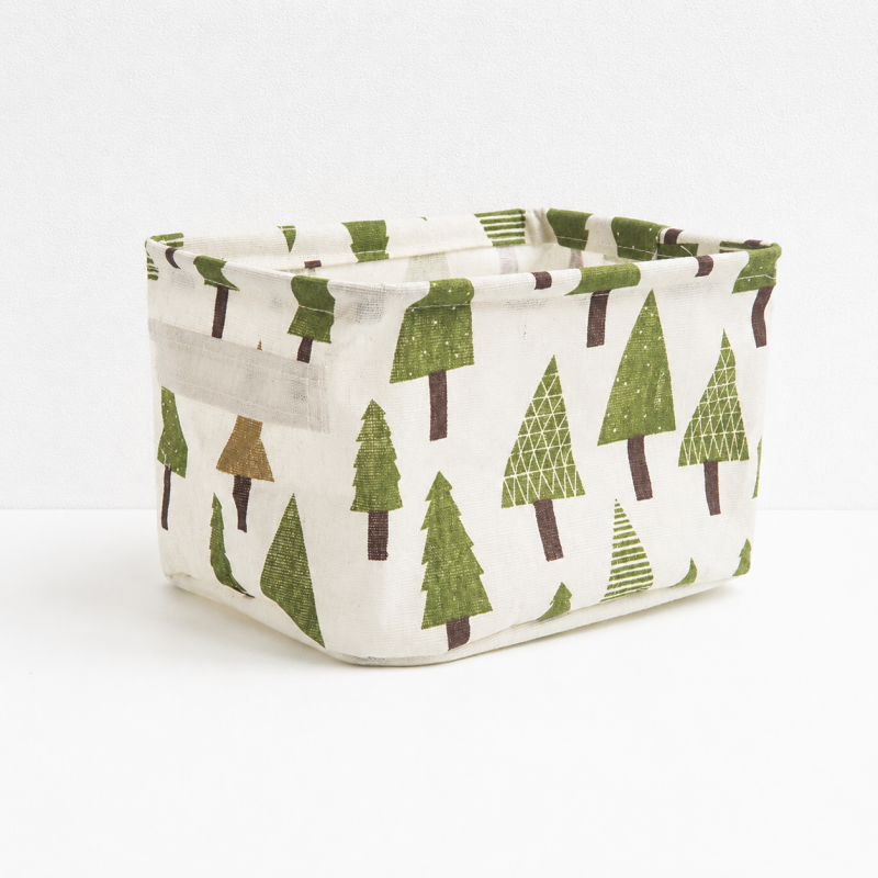 CouldNook Printed Fabric Storage Bin - Side Handle Basket