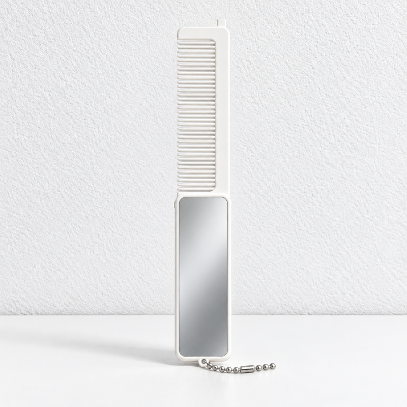 CouldNook Folding Mirror Comb - Slim Pocket Design