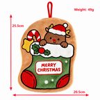 Printed Christmas Hand Towels with Shaped Holiday Scenes