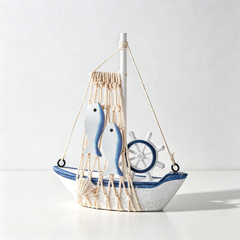 CouldNook Vintage Nautical Helm Decor - Coastal Boat Steering Ornament