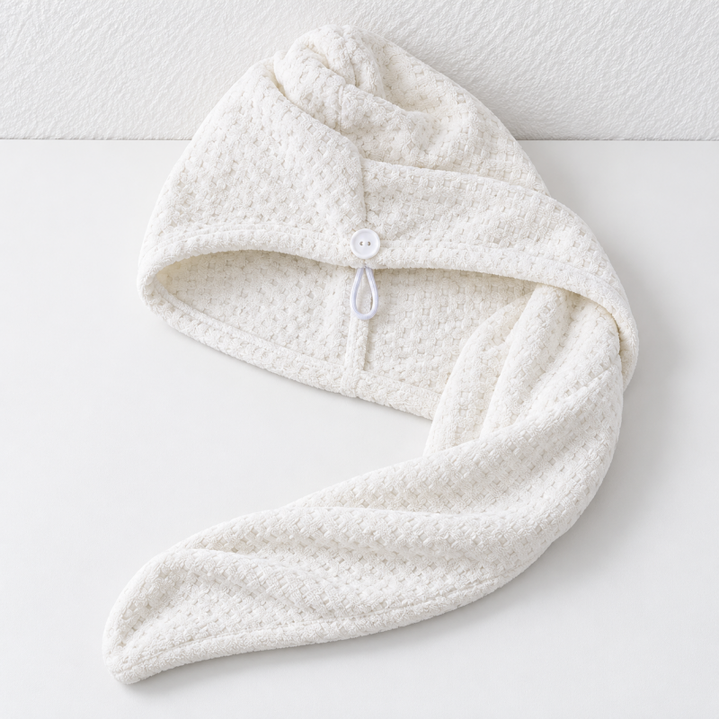 CouldNook Waffle Hair Towel - Rectangular Wrap Design