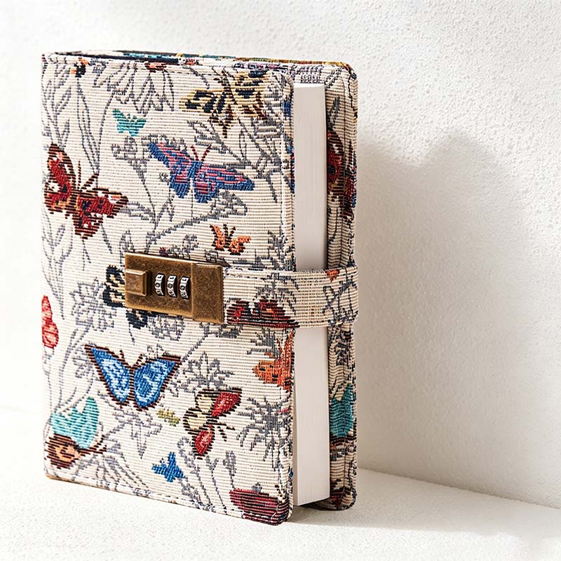 CouldNook B6 Locking Journal - Floral Fabric Cover Collection
