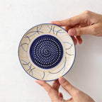 CouldNook Ceramic Grater Plate - Decorative Patterned Rim