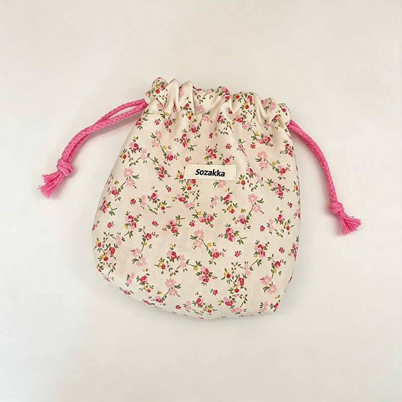 CouldNook Floral Drawstring Mini Organizer Bag - Softly Ordered Essential