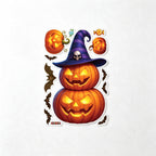 CouldNook Halloween Pumpkin Static Window Clings‑Jack‑O‑Lantern Candy Party Decor