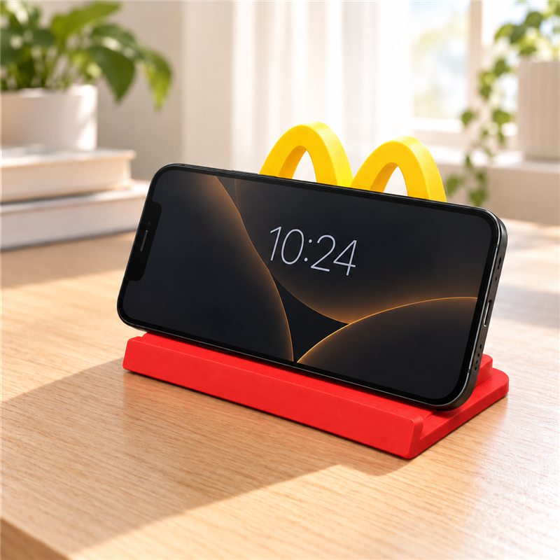 McDonald's Golden Arches-Style Desktop Phone Stand