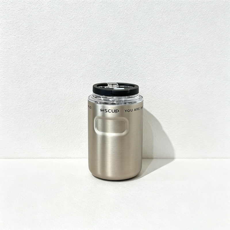 CouldNook Insulated Coffee Cup - Dual Drinking Lid and Side Carry Cord