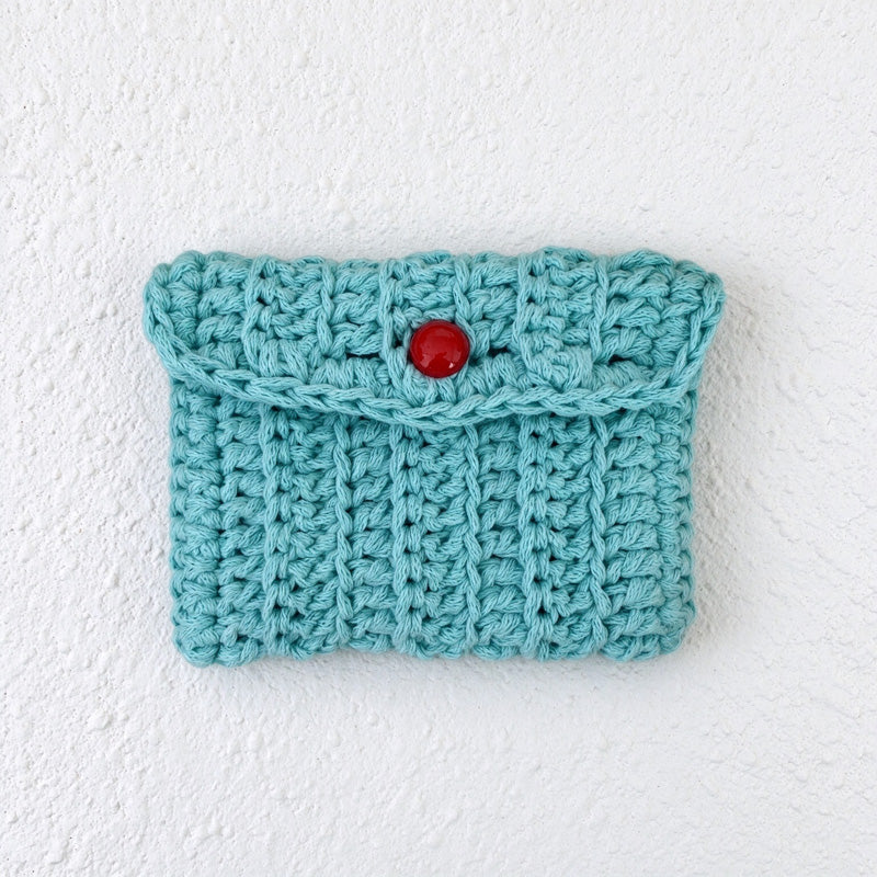 Crochet Card Pouch with Button Flap