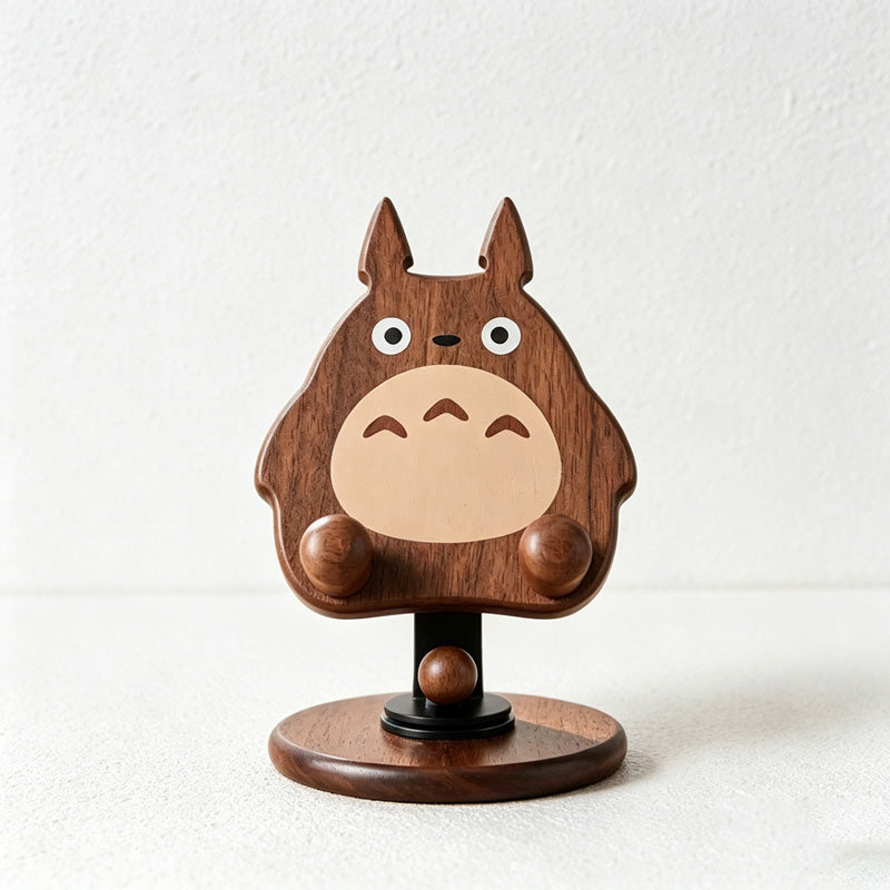 CouldNook Rotating Wooden Phone Stand - Animal Character Designs