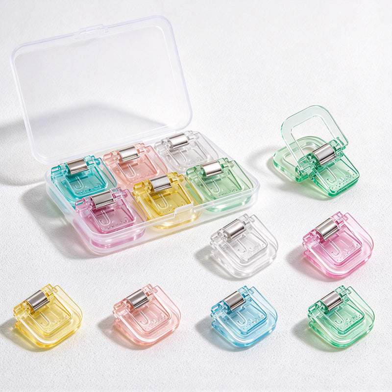 CouldNook Paper Clip Set - Translucent Bodies And Folding Square Handles
