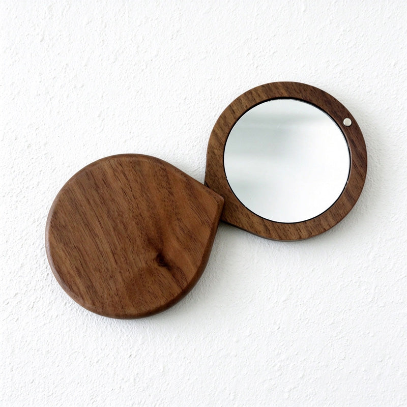 Wooden Pocket Mirrors with Varied Cover Designs